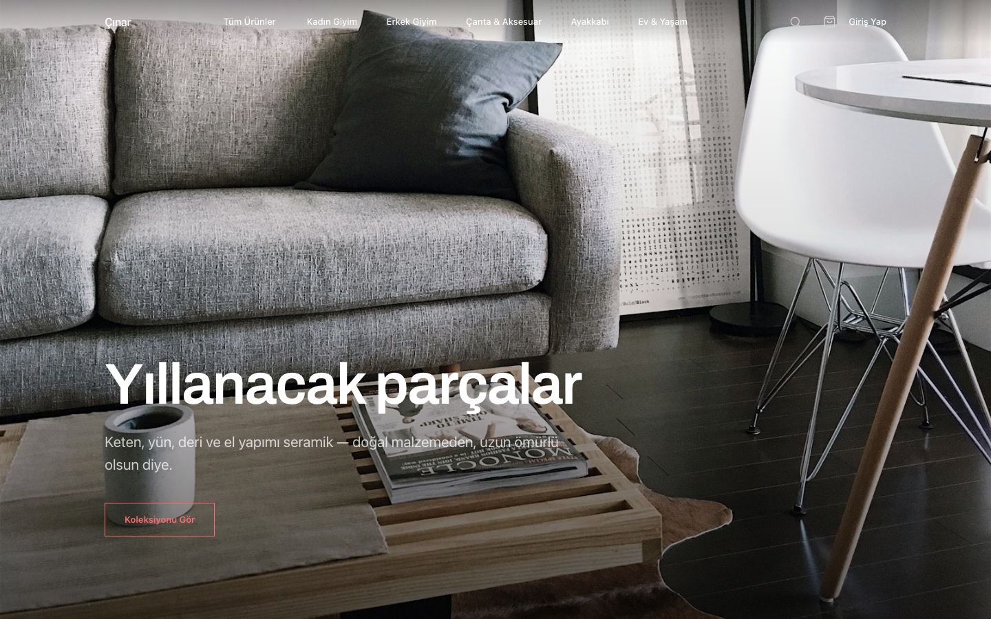 Moda teması ile hazırlanmış örnek mağaza